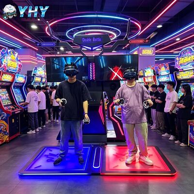 Interaktiver Indoor-Spielplatz VR Schuss Simulator Spielmaschine zum Verkauf Arcade VR Kampfmaschine mit Htc Vr Brille