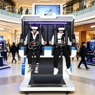 High Traffic 2 Seats 360 Degree VR Arcade Machine with Live Video Screen for Ads