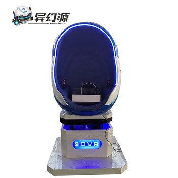 Blauer weißer Flugsimulator-Achterbahn-Ei-Stuhl 9D VR für 1 Spieler