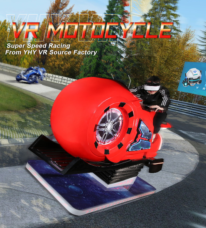9D VR, welches Motorrad des Simulator-Auto-das verrückte Einkaufszentrum-1.5KW läuft Simulator läuft