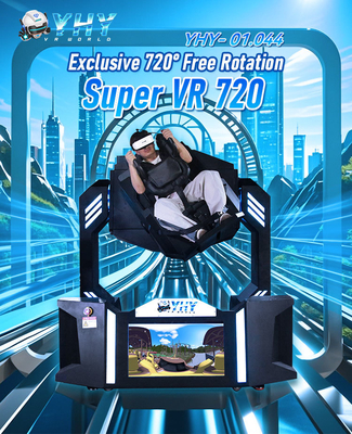 VR 9D 360 720 Grad Virtual Reality Rotationssimulator Dynamischer Stuhl Achterbahn Flugbewegung Einzelplatz-Spielmaschine