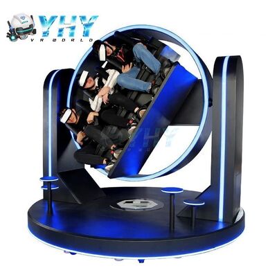 360-Roller Coaster VR-Simulator 3 Sitzplätze Ausrüstung 9D VR-Spielmaschine mit 21 Zoll All-in-One-Bildschirm-Simulationsfahrten Vergnügungspark