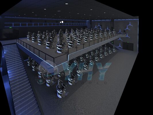 9D VR Dynamisches Motion-Kino-Simulator-Erlebnis mit 360-Grad-Drehung für mehrere Personen, Projektionsspiel, VR-Attraktionen, Kino