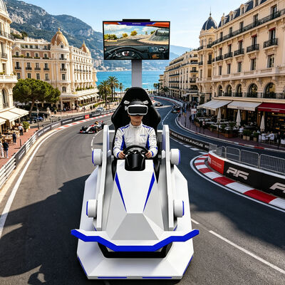 9D Virtual Reality Rennwagen Indoor Outdoor Vergnügungsausrüstung Fiberglas Anpassung Vr Driving Gaming Machine Car