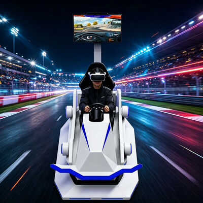 VR Karting Rennwagen Schwarz oder Weiß 9D Virtual Reality Kart Simulator Amusement Game Machine Rennfahrtsimulator