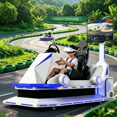 VR Karting Rennwagen Schwarz oder Weiß 9D Virtual Reality Kart Simulator Amusement Game Machine Rennfahrtsimulator
