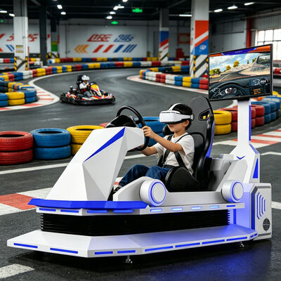 9D Metall-VR-Rennsimulator Indoor-Auto-Kart-Spielmaschine mit VR-Fahrerlebnis für Flughafen- und Einkaufszentrum-Anlässe