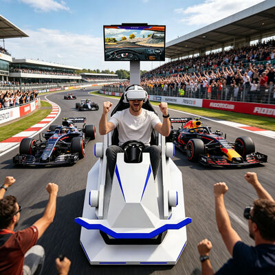 Real Feel 9D Virtual Reality VR Racing Outdoor Car Sports Simulator Mall Spielzentrum