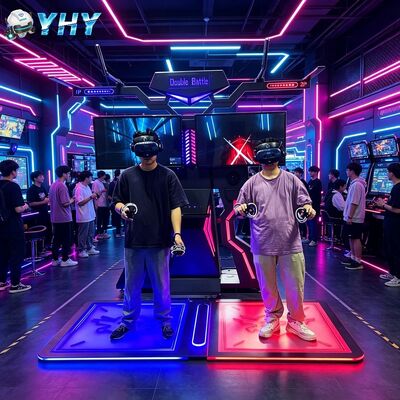 Indoor Multiplayer 9D VR Kino Interaktive Spiele-Simulator-Plattform Metallkonstruktion Heimgebrauch Kindertagesstättenfreundlich 60+
