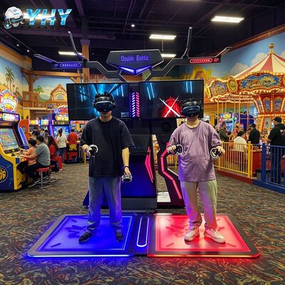 Indoor Multiplayer 9D VR Kino Interaktive Spiele-Simulator-Plattform Metallkonstruktion Heimgebrauch Kindertagesstättenfreundlich 60+