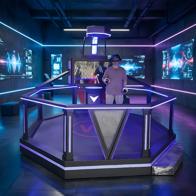 Themenpark Innenraum verdienen Geld Virtual Reality Kampfspiele Maschine VR Walking Platform