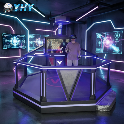 Kommerzielle interaktive VR-Schlachtstation Blaue Beleuchtung Immersive Hindernislauf-Wettbewerb VR Arcade-Maschine VR Erfahrung