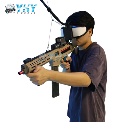 VR-Maschinengewehr-Kampfspiel mit dynamischer Bewegungsplattform für Vergnügungsparks und Spielhallen
