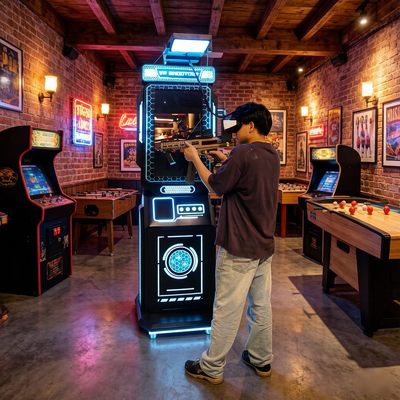 Kommerzieller eigenständiger VR-Schieß-Arcade-Automat mit Münzbetrieb und LCD-Bildschirm