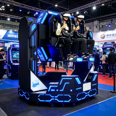 Kommerzieller 2-Sitzer 1080 Motion Platform VR Achterbahn Simulator mit immersivem synchronisiertem Windeffekt