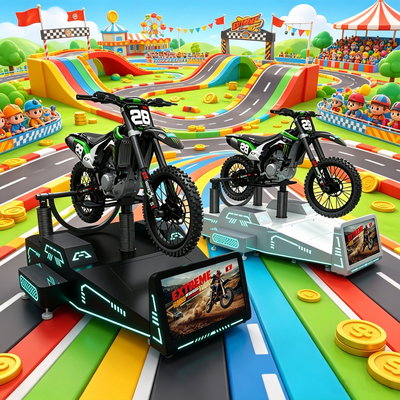 Kommerzieller 4kw Vr Mountain Offroad Motor Racing Simulator mit voller dynamischer Bewegungsplattform