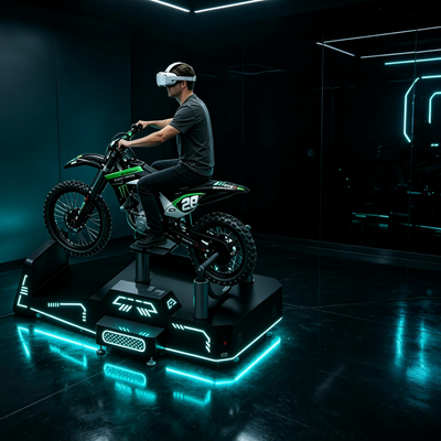 Guangzhou Factory kommerzieller VR-Bergmotorrad-Simulator mit haptischem Rückkopplungssystem