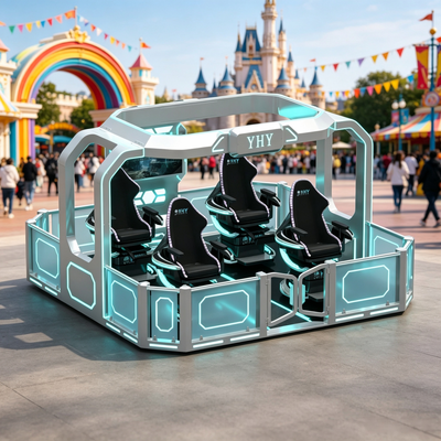 High Performance 4 Seats 360 Rotation VR Arcade Simulator with Monthly Content Updates