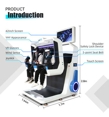 Space-Saving Double Seats 360 Degree VR Motion Platform for Theme Parks and Malls