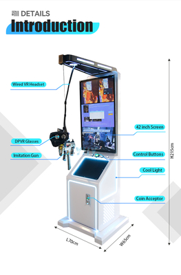 9D VR Shooting Arcade Spielmaschine Virtual Reality 42 Zoll Bildschirm Live Show VR Shoot Simulation
