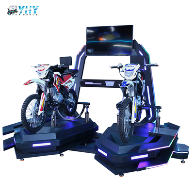 Vergnügungspark Themenpark 9d Virtual Reality Doppel-VR-Motorradsimulator
