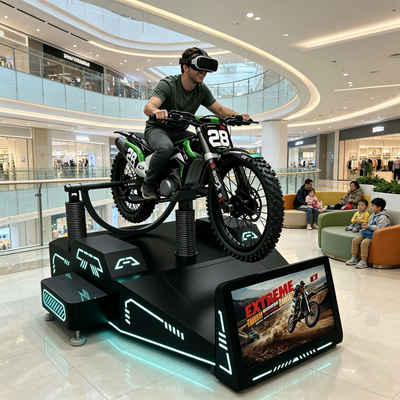 Guangzhou Factory kommerzieller VR-Bergmotorrad-Simulator mit haptischem Rückkopplungssystem