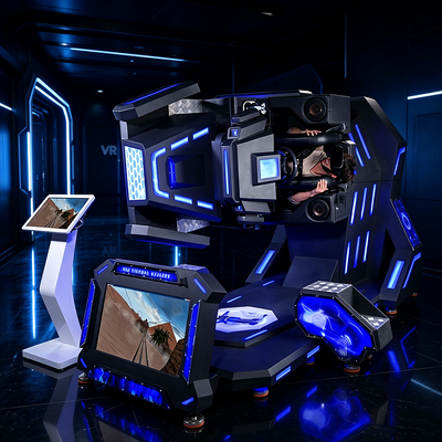 Gewerbliche 3-in-1 360-Grad-VR-Achterbahn-, Renn- und Flugsimulator-Plattform